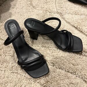 A New Day Black Strappy Heeled Sandals